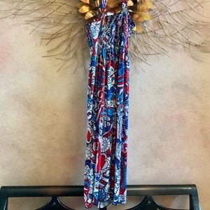 NWT PERFECT FOR JULY 4TH! Sundress w/ adj straps M/T red, white, blue